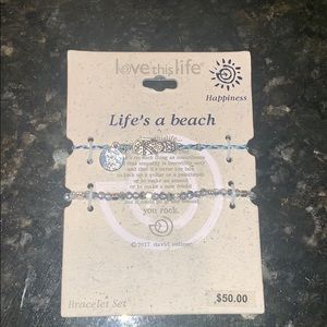 Love this life bracelet set Life’s a beach
